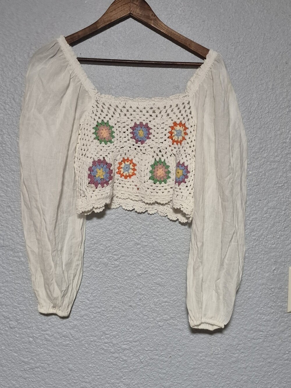 Aerie Granny Square Crop Top